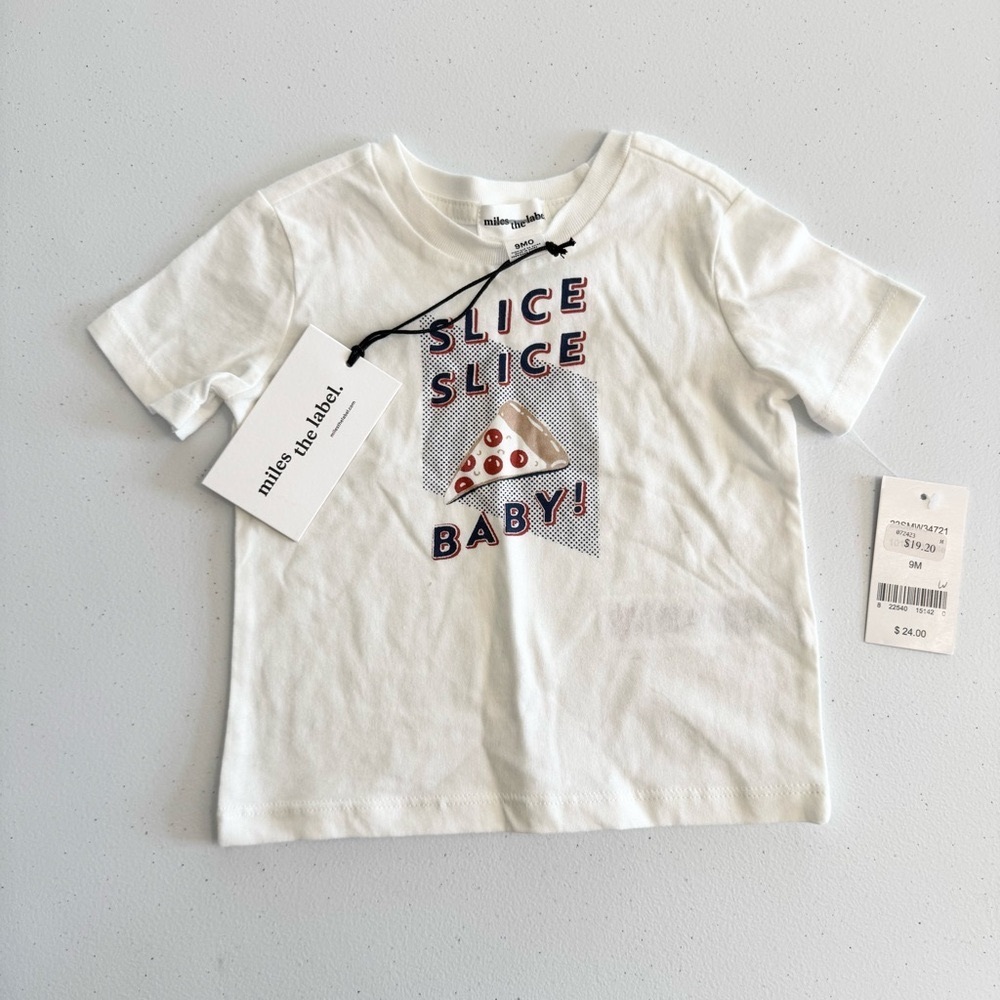 NWT Miles the Label infant "slice slice baby" tee 9MO